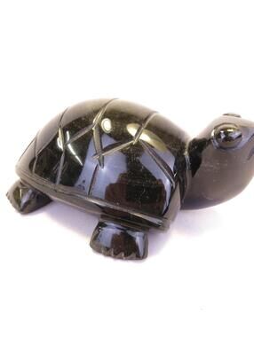 Carved Stone Box Turtle Mid Century Modern Hand Made Art